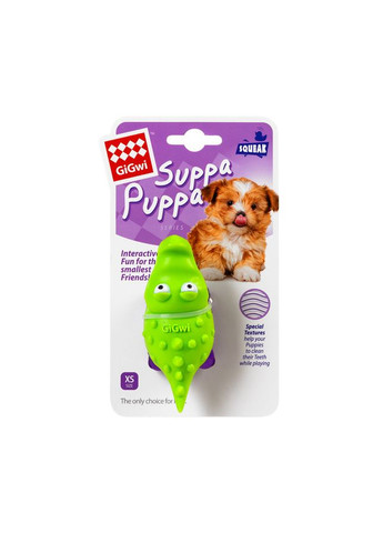 Іграшка для собак Крокодильчик з пищалкою GiGwi Suppa Puppa, гума, 9 см WAUDOG (362586841)