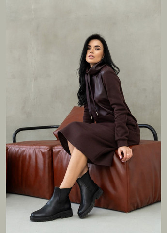 Коричнева ділова, кежуал сукня ри мари катаріна-шкіра пл 3420 RiMari