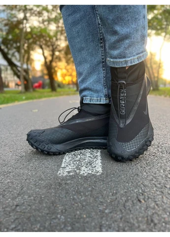 Чорні кросівки чоловічі nike acg mountain fly gore-tex all black найк асж маунс флай чорні демісезон No Brand