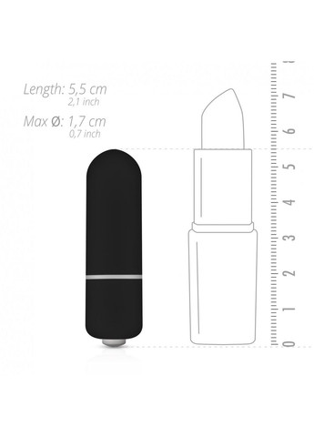 Вибропуля, черная, 5.5 х 1.7 см EasyToys (290850804)