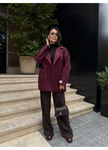 Бордове демісезонне Жіноче пальто двобортне Asi.Store.ua