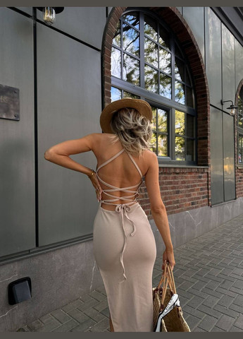 Бежева кежуал сукня N.Family однотонна