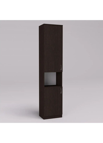 Шкаф пенал книжный Kontinent ОПК 1 Антрацит 45х34х210 см Континент (359502648)