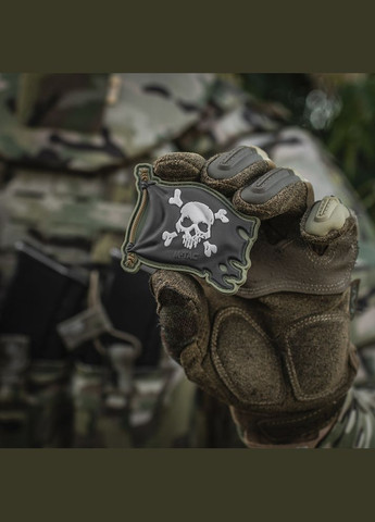 Нашивка Веселый Роджер PVC Olive/Black M-TAC (315047185)