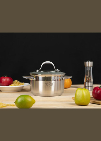 Кастрюля нержавейка с крышкой Lokka 20 см, 3.9 л (26-242-034) Krauff (334713936)