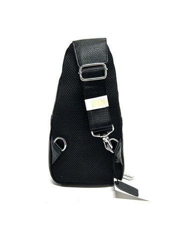 Чоловіча нагрудна сумка з натуральної шкіри 66123-6 чорна 29 х 15 х 6 No Brand (372744678)