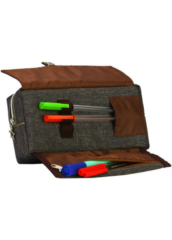 Пенал 2 відділення (J-2628-brown) Cool For School (372614065)