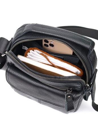 Сумка планшет через плечо для документов и для телефона мужская из натуральной кожи средняя Черный 37002 Vintage (361660307)