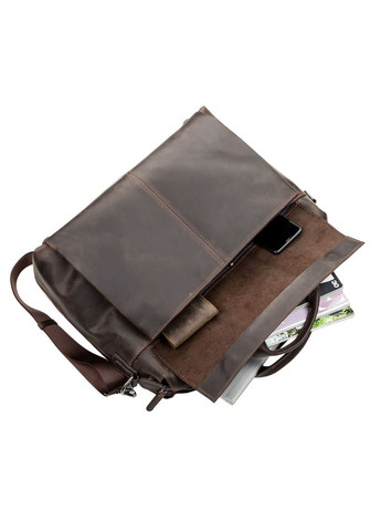 Большая мужская сумка 11119 кожаная Коричневая Shvigel (331912845)