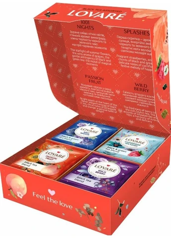 Набор черного чая 4 вида Black Tea Assorted в пакетиках 32 шт. Lovare (400914934)