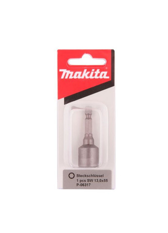 Торцева біт насадка P-06317 (55 мм, 13 мм, 1/4") без магніту головка для гвинтів (30318) Makita (300233686)