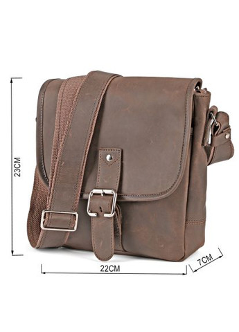 Сумка (00890) Shvigel З вінтажної шкіри Коричнева (358066989)