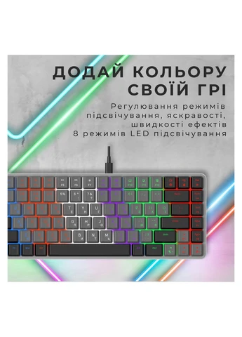 Клавіатура (MK140R) GAMEPRO MK140R Red Swich Low Profile USB Dark Gray (316223093)