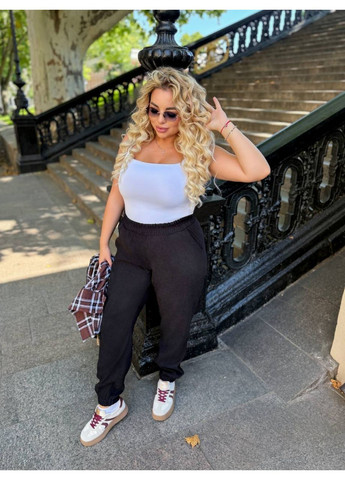 Женские джогеры с высокой талией из микровельвета. MonCher (351636786)