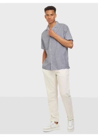 Сорочка JORWAVY SHIRT SS 12187608 Navy Blazer-WHITE Jackandamp;Jones Блакитний 12187608NAVYBLAZER-WHITE JACK&JONES (395633020)
