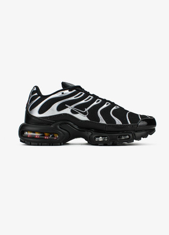 Чорні Осінні кросівки чоловічі nike air max plus “black/metallic silver" | найк аір макс плюс чорні No Brand