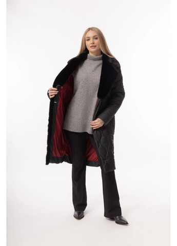 Чорне зимнє Пальто Чорний Зима Повсякденний двобортне Alberto Bini