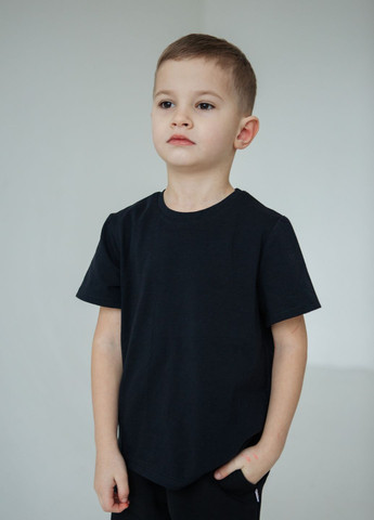 Черная демисезонная футболка детская Malwel