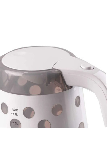 Электрочайник с вращением на 360° FK-1621 бесшумный дисковый чайник 1.7л 1850 Вт Белый в горошек Sokany (316173223)