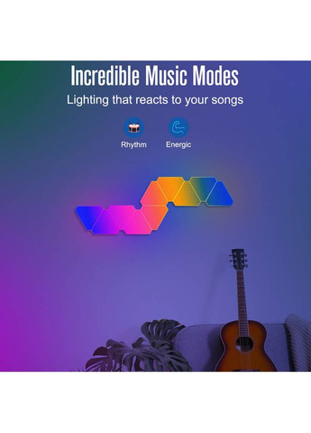 Настенный светильник Smart Triangular Quantum Light SAL-012B Bluetooth USB interface with app 10pcs Epik (369668293)