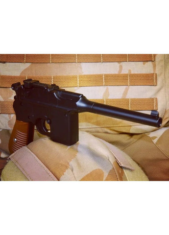 Страйкбольный Пистолет Маузер С96 V10 металл, стреляет пульками 6 мм Черный Vigor (370776282)