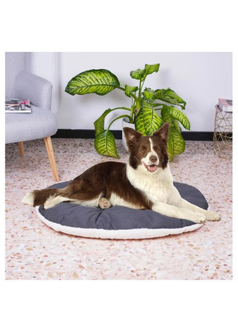 Подушка для собак та котів Relax F 89/10 зі штучним хутром сіра 85x55 см 82089097 Ferplast (269341597)