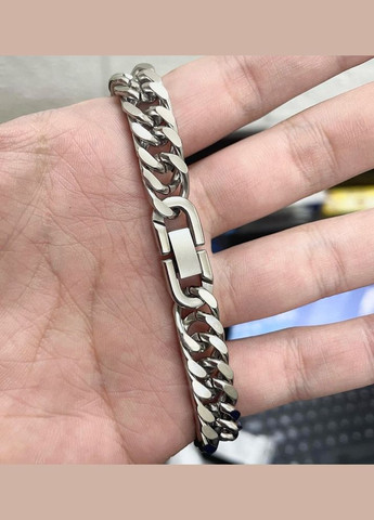 Чоловічий срібний браслет сталевий, чоловічий ланцюжок на руку No Brand (328048513)