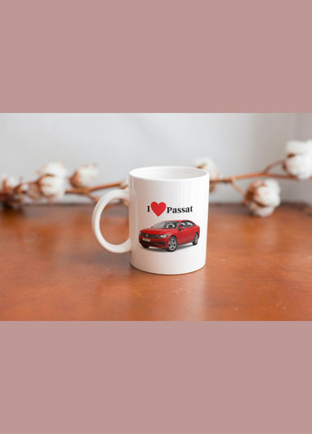 Кружка з принтом "I Love Passat" 330 мл Біла No Brand (324263459)