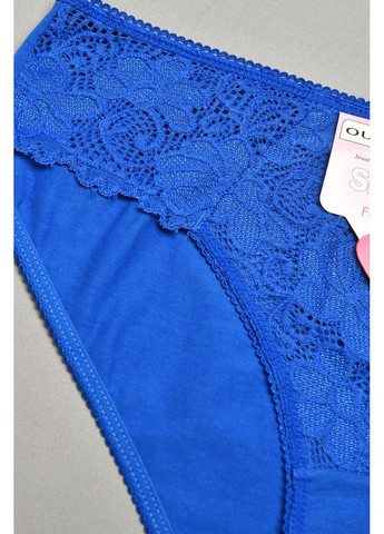 Труси жіночі синього кольору з гіпюровими вставками Let's Shop (366063174)
