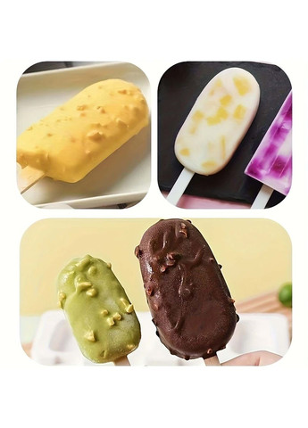 Форма силіконова для морозива Ескімо та євродесертів з паличками (4 комірки) 26х10.5 см Kitchen Master (341724443)