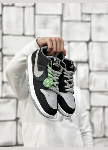 Кросівки зимові жіночі і чоловічі Nike SB Dunk winter low black gray white fur | Найк СБ Данк низькі чорні сірі білі з хутром No Brand чорні зими (311225823)