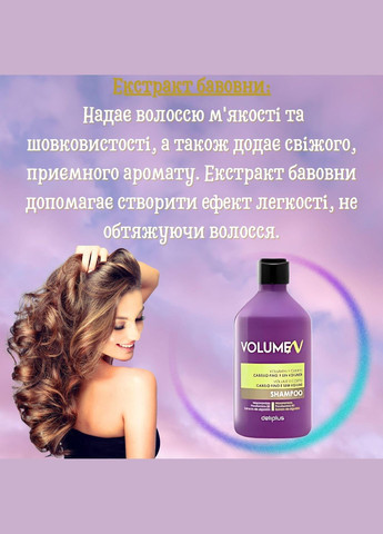 Натуральный шампунь VOLUMEN для всех типов волос 400 мл. Deliplus (317253532)