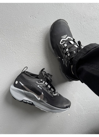 Кроссовки женские и мужские Nike Zoom Pegasus Trail 5 GTX Gore-Tex Black Grey | Найк Зум Пегас Трейл 24 чёрные демисезоны (372463782)