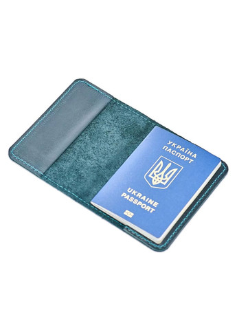 Шкіряна обкладинка для паспорта зелена Skin and Skin (285260899)