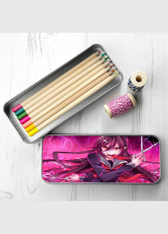 Органайзер для канцелярського приладдя металевий, кейс для дрібниць Аніме Дангаромпа #015 7*18 см Silver No Brand (309157537)