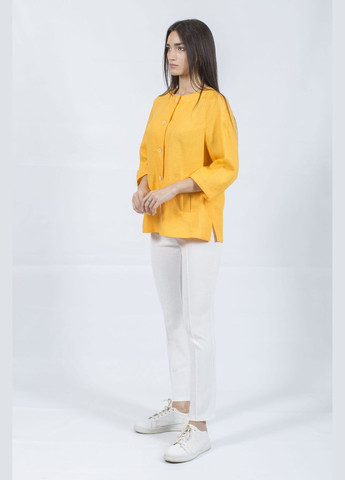 Желтый женский женский пиджак (, ), 27408 Stella Polare однотонный - летний