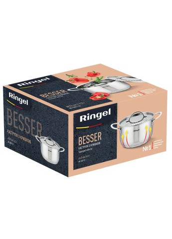 Каструля Besser з кришкою 4,2 л (RG-2021-22) Ringel Besser з кришкою 4, 2 л (366692769)