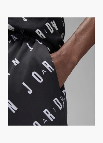 Шорти чоловічі Essentials Allover Print Poolside Swim Shorts Black DX9673-010 Air Jordan (326783406)