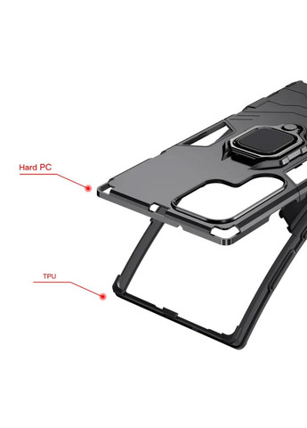 Чехол бампер Ring Armor для Samsung Galaxy S23 Ultra (SM-S918) - Black Primolux (268025309)