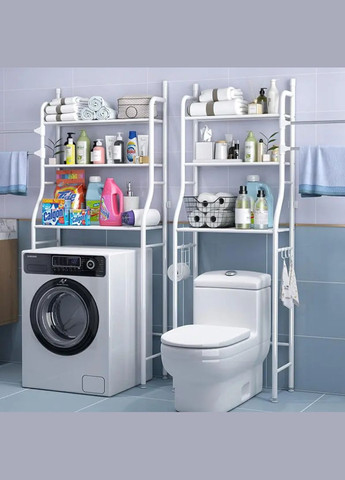 Підлогова полиця-стелаж над пральною машиною 68х26х168 см до 15 кг / Стелаж-органайзер для ванної кімнати No Brand UCK (337179464)
