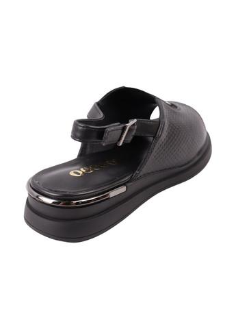 Босоніжки жіночі чорні натуральна шкіра Oeego 215-25LBC (323137620)