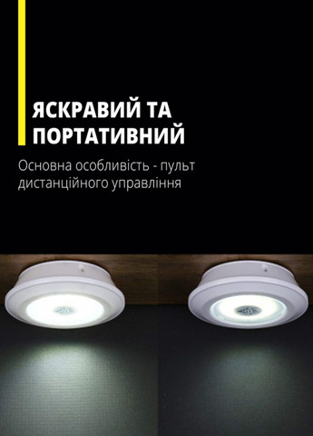 Набор беспроводных светодиодных светильников BL1012 на батарейках с пультом дистанционного управления Белый VTech (328923019)