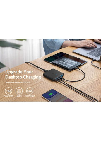 Сетевое зарядное устройство для PowerPort 543 Atom III Slim Black, 45W USB Type-C + 20W USB (A2046G12) Anker (336951374)