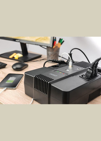 Источник бесперебойного питания 600VA/360W, LED, RJ45, USB, 4xSchuko+3xC13 Digitus (341089456)
