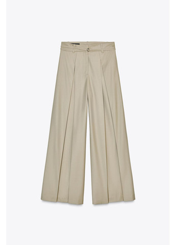 Широкі штани із защіпами та тонким ременем Zara (352767226)