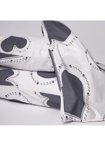 Постільний набір (простирадло 220х240 + 2 наволочки 50х70) Бязь Gold Люкс (MS-880000274) Moon&Star Grey Love (359376721)