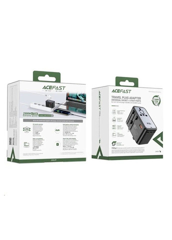 УЗП Z1 PD75W GaN (3*USB-C+2*USB-A) multifunctional charging adapter Black Acefast (371362967)