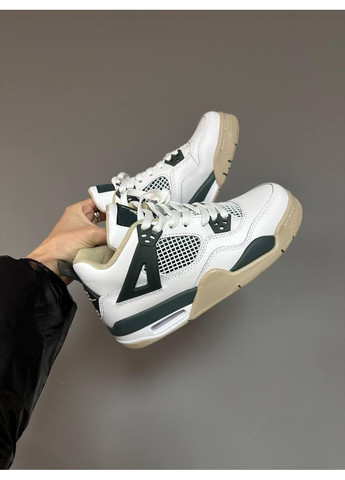 Бежеві Осінні кросівки чоловічі nike air jordan 4 white beige найк аір джордан No Brand