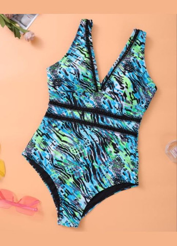 Комбинированный демисезонный сдельный купальник peppi 13518 multicolor (6148) слитный FS