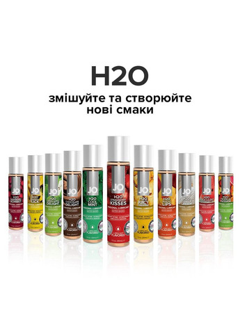Змазка на водній основі H2O — Strawberry Kiss (120 мл) без цукру, рослинний гліцерин Jo (369950869)